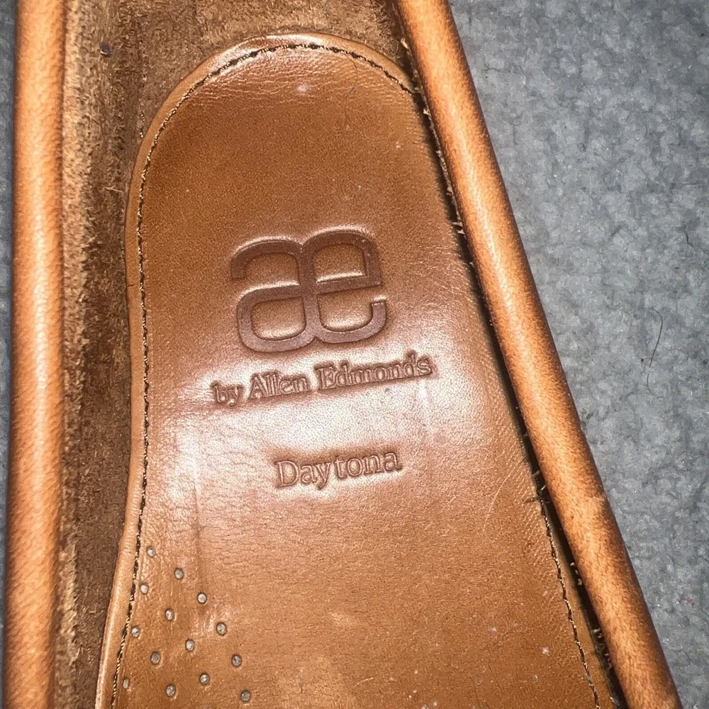 Allen Edmonds Daytona Men's Sz‎ 9 Tan Leather Hand Sewn Driving Moc/Loafer 50430